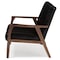 Baxton Studio Nikko Mid-century Dark Brown Faux Leather Wooden 2-Seater Loveseat 121-6747 - alternate 4